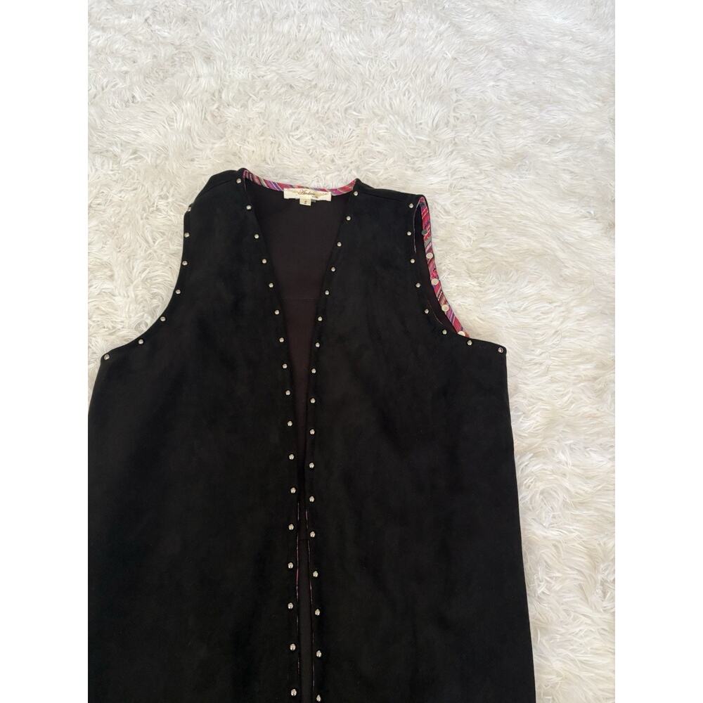 Andree My Unit S Black Cactus Fringe Suede Vest. Fun, Great Qual & Condition - Picture 4 of 14